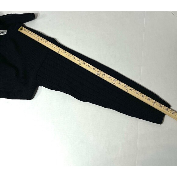 Lacoste Big Logo Wool Mark Blend Laine Vierge Black Sweater Size 16 Large - Picture 12 of 14